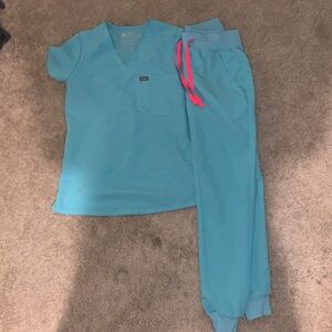 Figs Scrubs - Neon Blue XXS